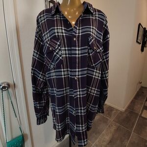 Northwest Blue Dark Plaid Casual Shirt